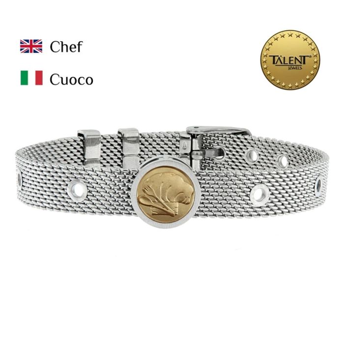 Pulsera Unisex Chef Talent Jewels TJA-3-05-01-1-235 Plateado 1 Pulsera Unisex Chef Talent Jewels TJA-3-05-01-1-235 Plateado 1