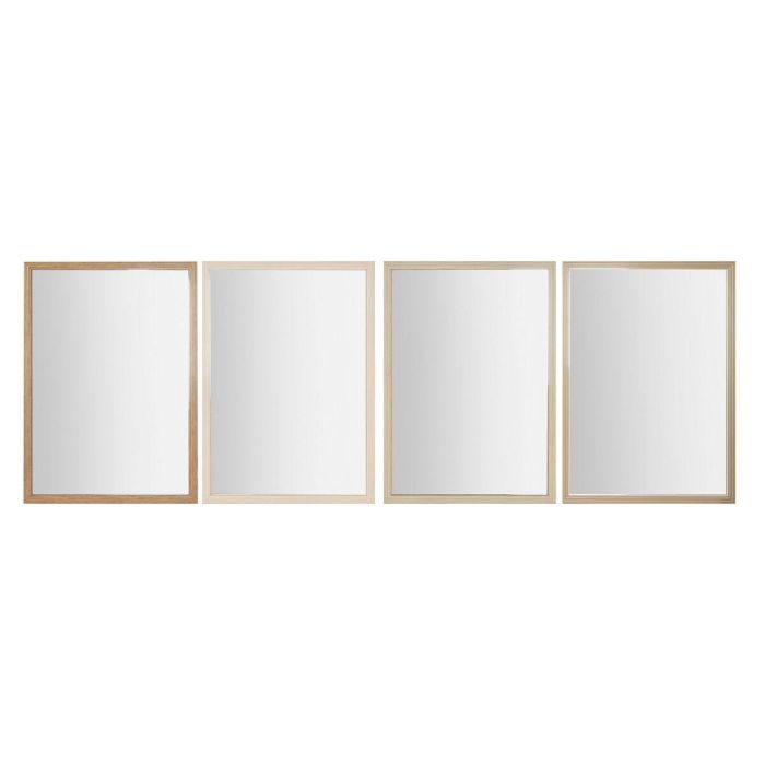 Espejo de pared Home ESPRIT Blanco Marrón Beige Gris 66 x 2 x 92 cm (4 Unidades) 0 Espejo de pared Home ESPRIT Blanco Marrón Beige Gris 66 x 2 x 92 cm (4 Unidades) 0