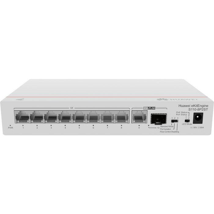 HUAWEI eKit Switch S110 Series 8 Puertos 10/100/1000BASE-T PoE+ 1 SFP Plug & Play AC 3 HUAWEI eKit Switch S110 Series 8 Puertos 10/100/1000BASE-T PoE+ 1 SFP Plug & Play AC 3