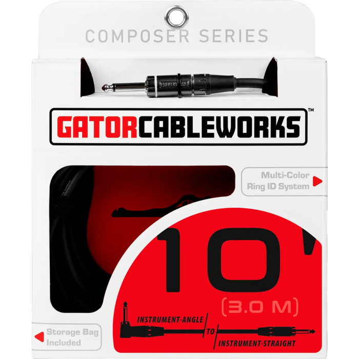 Cableworks Cable de Instrumento Jack Recto/Jack Acodado - 3M 3