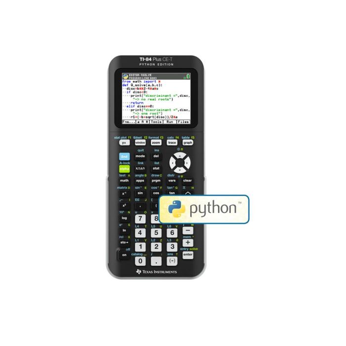 Calculadora Texas Instruments Ti-84 Plus Ce-T Python Grafica 10 Lineas 3Mb Rom 154Kb Ram 1