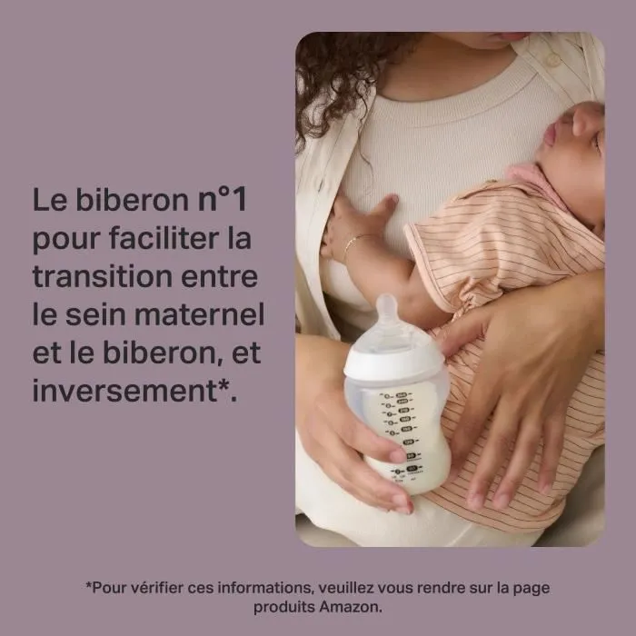 Tommee Tippee Biberón Closer to Nature Tetina Pezón Pecho Materno Válvula Anticolicos Rosa 1