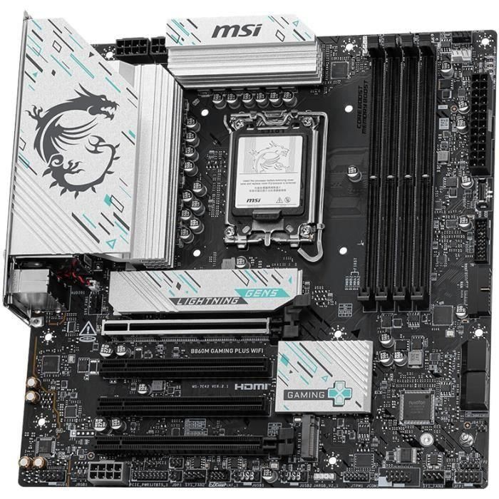 MSI Placa Base B860M Gaming Plus WiFi, LGA 1851, Intel B860, DDR5, WiFi 7, Bluetooth 5.4, USB 10Gbps, mATX - 911-7E42-003 2 MSI Placa Base B860M Gaming Plus WiFi, LGA 1851, Intel B860, DDR5, WiFi 7, Bluetooth 5.4, USB 10Gbps, mATX - 911-7E42-003 2