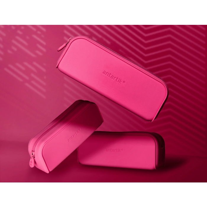 Antartik Estuche Portatodo Prisma Silicona Soft Rectangular Rosa Fucsia 185x50x75 mm 9