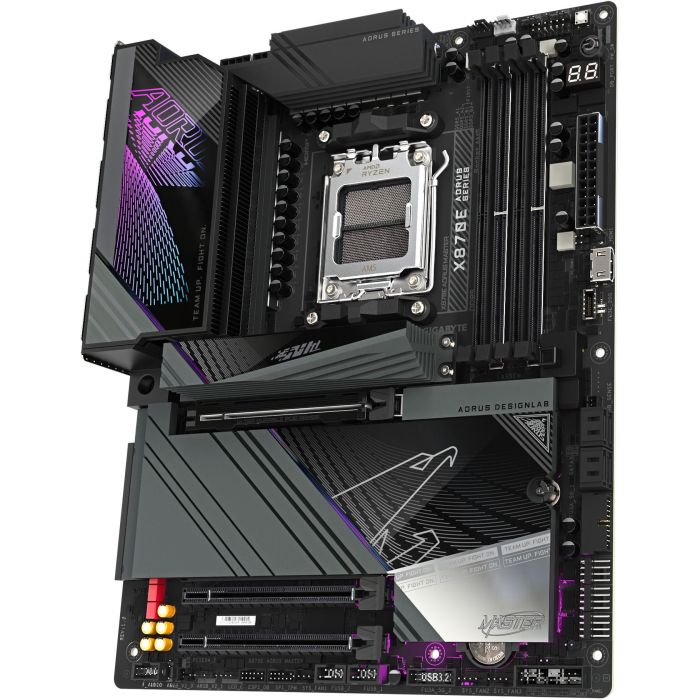 Gigabyte GA-X870E AORUS MASTER Placa Base AM5 AMD X870 para Ryzen 7000/8000/9000, DDR5, Wi-Fi 7, ATX 3 Gigabyte GA-X870E AORUS MASTER Placa Base AM5 AMD X870 para Ryzen 7000/8000/9000, DDR5, Wi-Fi 7, ATX 3