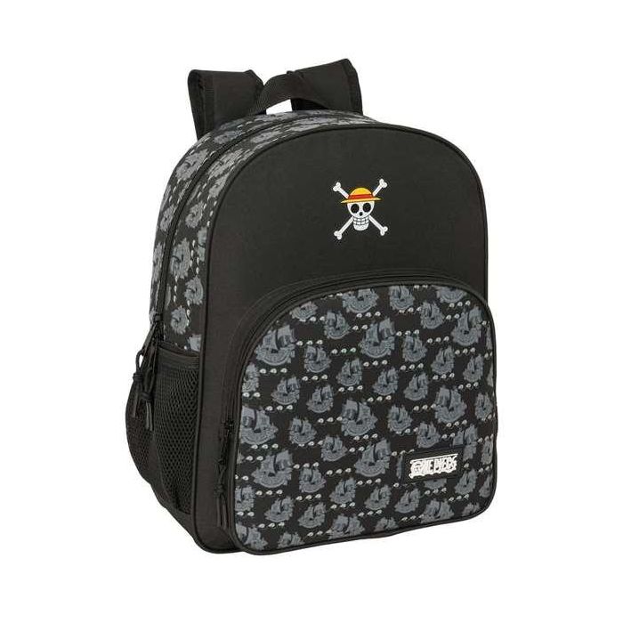 Mochila Escolar One Piece Pirates Negro 32 x 38 x 12 cm