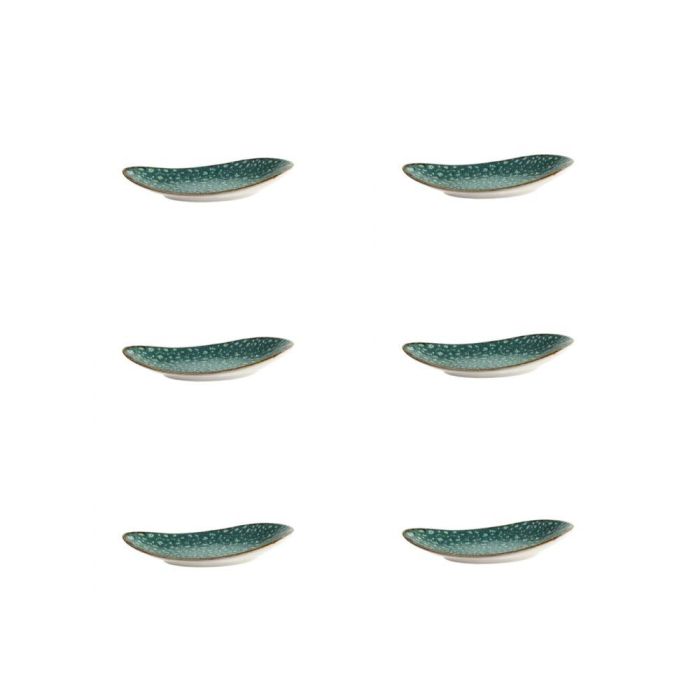 Moon Turquoise Plato Oval 21X12X3 Cm (6 Unidades) 2 Moon Turquoise Plato Oval 21X12X3 Cm (6 Unidades) 2