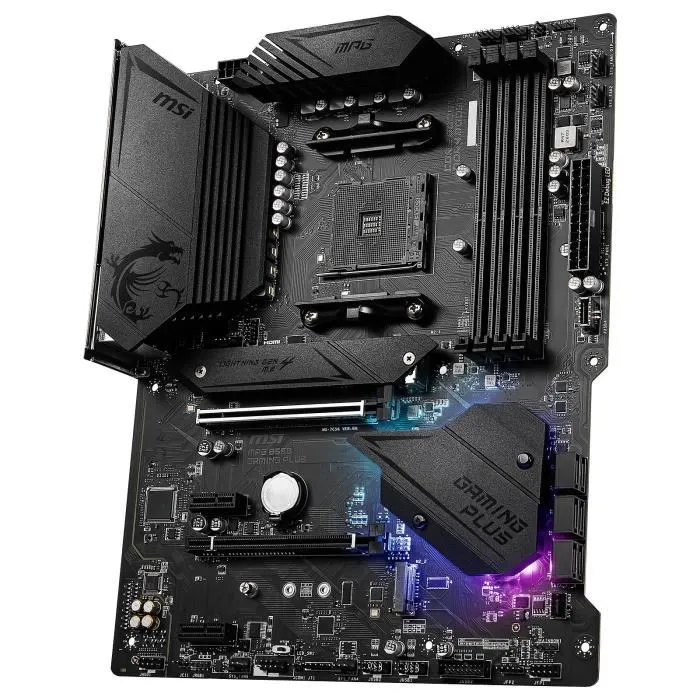 MSI Placa Base B550 GAMING PLUS ATX Socket AM4 AMD Ryzen 3000 Series DDR4-SDRAM 4 x DIMM 1 MSI Placa Base B550 GAMING PLUS ATX Socket AM4 AMD Ryzen 3000 Series DDR4-SDRAM 4 x DIMM 1