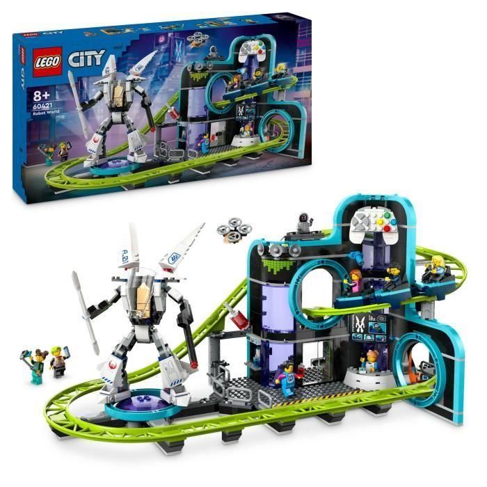 LEGO City 60421 Robot World Parque de Atracciones - Juegos de feria para niños a partir de 8 años LEGO City 60421 Robot World Parque de Atracciones - Juegos de feria para niños a partir de 8 años