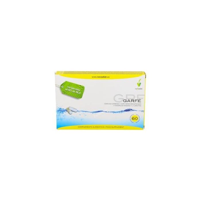 NOVADIET Garfe con Garcinia y Café Verde, Control de Peso, 60 Cápsulas Vegetales