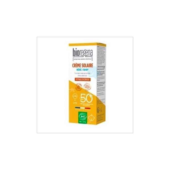 BIOREGENA Crema Solar Bebé SPF 50+ 40ml Hipoalergénica Bio Protector Solar Infantil Piel Sensible Sin Perfume