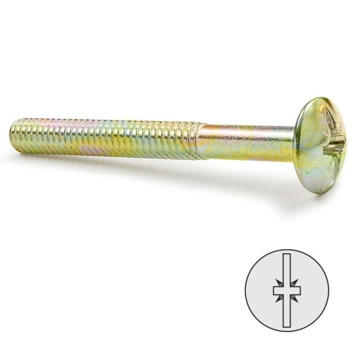 DUVER 8-80 Tornillo Cabeza Bombata Komby Bicromatado