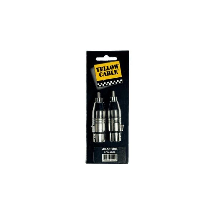 YELLOWCAB Adaptador de RCA Macho a 2 XLR Hembra