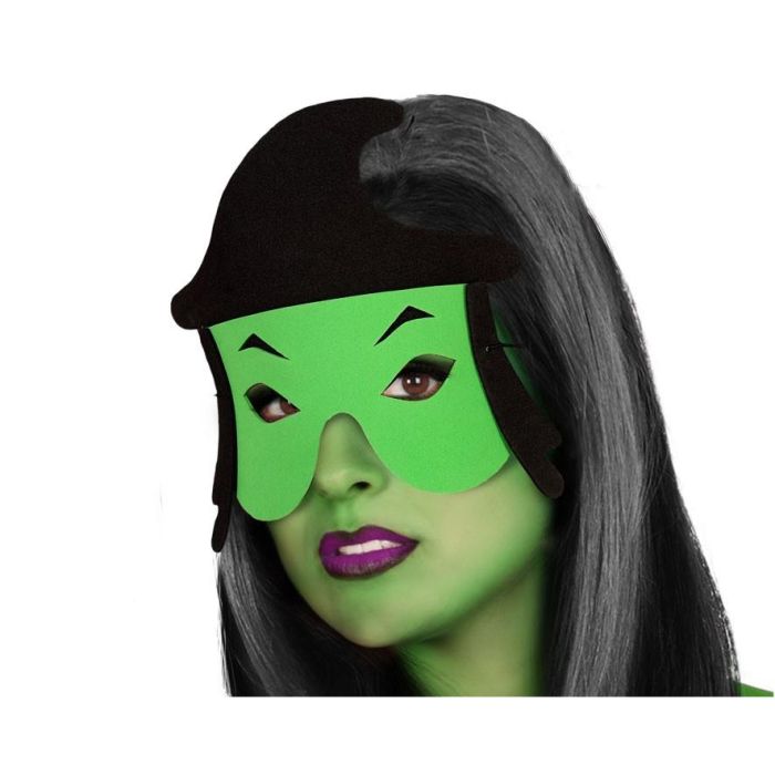 Máscara Halloween Bruja Verde Eva 20.5x19 cm