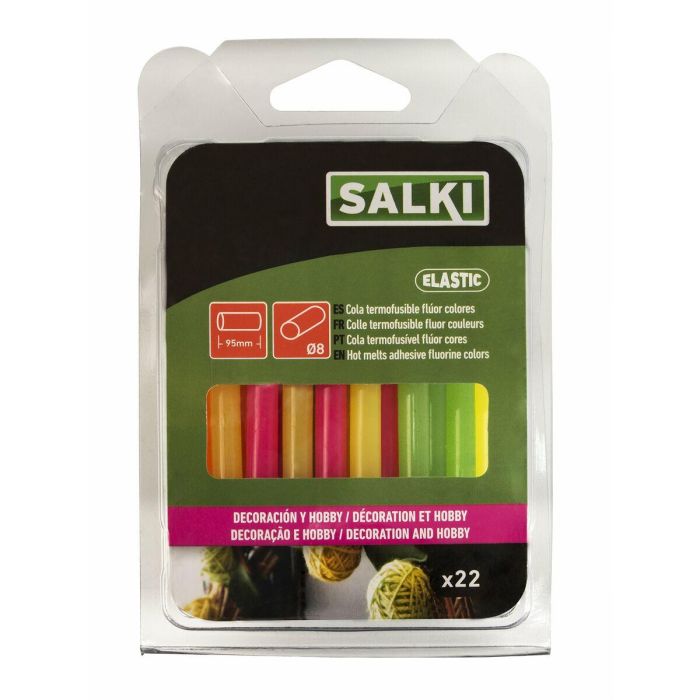 Barras de cola termofusible Salki 430106 Multicolor Decoración Flúor Ø 8 x 95 mm 105 g (22 Unidades) 3 Barras de cola termofusible Salki 430106 Multicolor Decoración Flúor Ø 8 x 95 mm 105 g (22 Unidades) 3