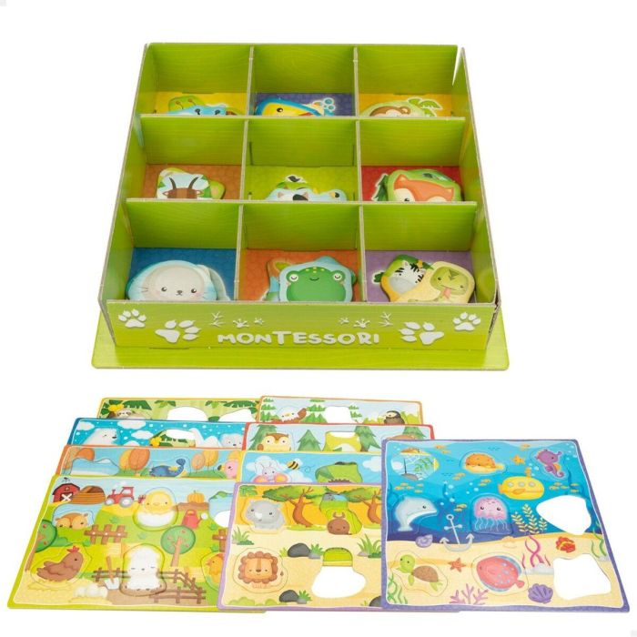 Juego montessori cajas de animales