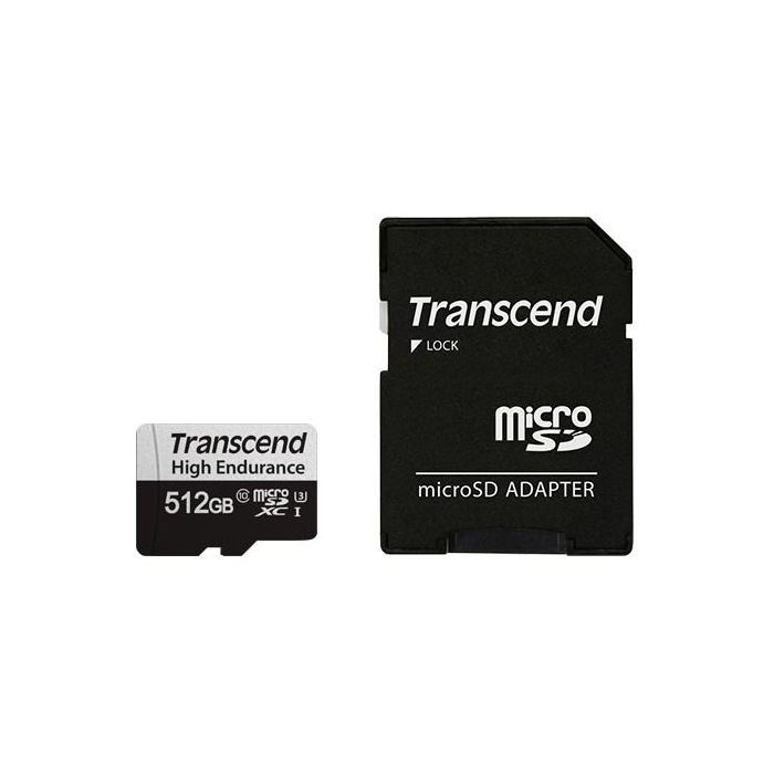 CARD microSD Card 512GB Transcend SDXC USD350V w/adapter 1 CARD microSD Card 512GB Transcend SDXC USD350V w/adapter 1