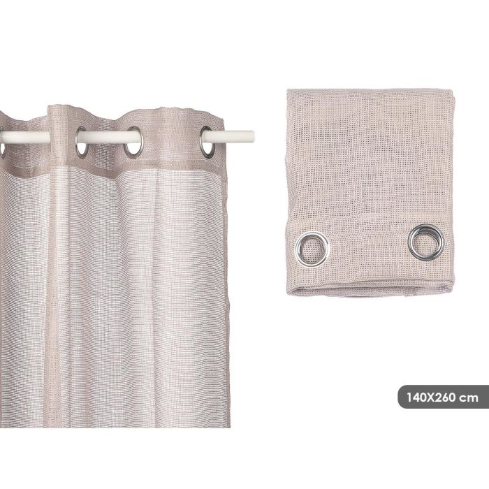 Giftdecor Cortina Gris Relieve, Tela 100% Poliéster, 140x260 cm (6 Unidades) Giftdecor Cortina Gris Relieve, Tela 100% Poliéster, 140x260 cm (6 Unidades)