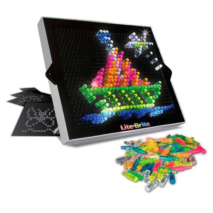 Deqube Lite Brite Juego de Creatividad y Arte con Luz para Niños con Plantillas y Luces LED Interactivas 2