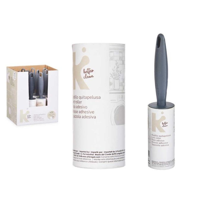 Set Quitapelusa Rodillo 20 Hojas Arte Regal 4.2x21x4.2 cm Gris (48 Unidades) Set Quitapelusa Rodillo 20 Hojas Arte Regal 4.2x21x4.2 cm Gris (48 Unidades)