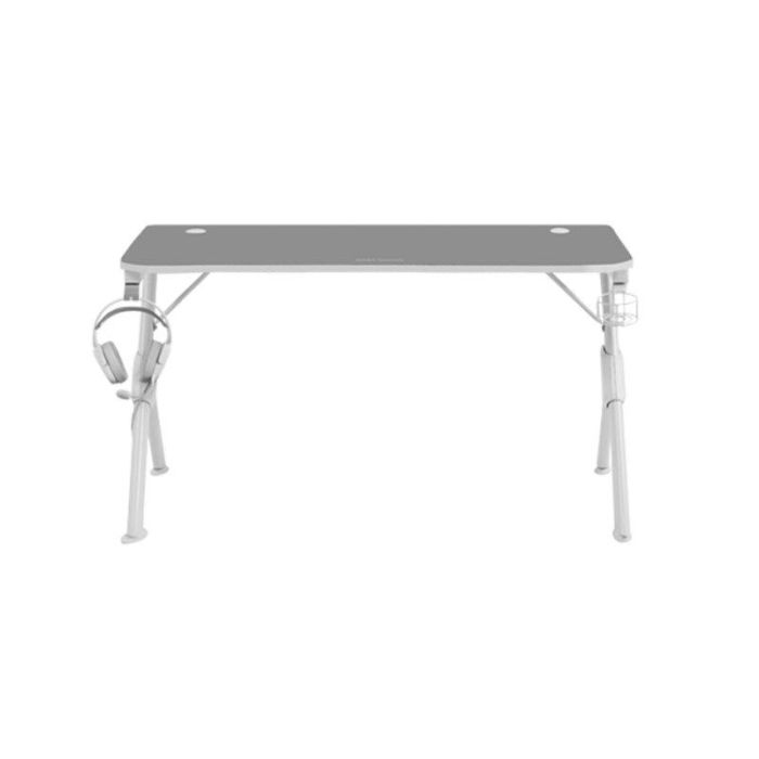Mars Gaming Mesa Gaming MGD140W Blanca 140 cm con Soporte para Cascos y Botellas 2