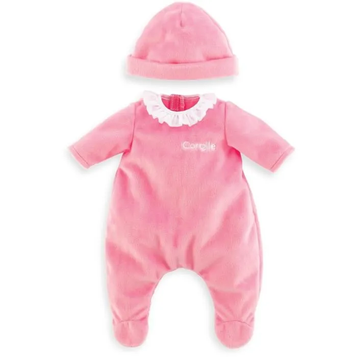 Corolle Pijama y Gorro Rosa COR4062013141138 para Muñeca de 36cm - Ropa para Bebé de 2 años