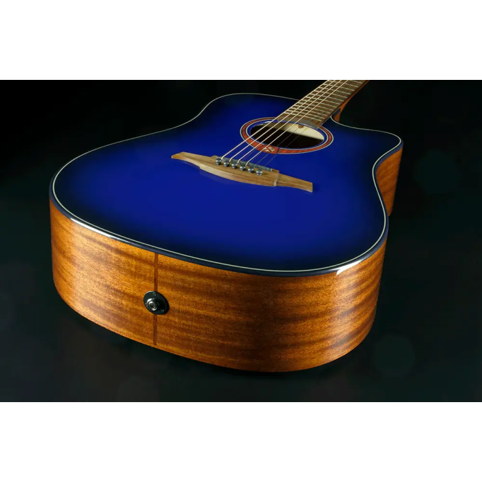 LAG Guitarra Acústica Folk Electroacústica Dreadnought A/E Cutaway Edición Limitada Blue Burst Lag Tapa Cedro Rojo Macizo 6 LAG Guitarra Acústica Folk Electroacústica Dreadnought A/E Cutaway Edición Limitada Blue Burst Lag Tapa Cedro Rojo Macizo 6