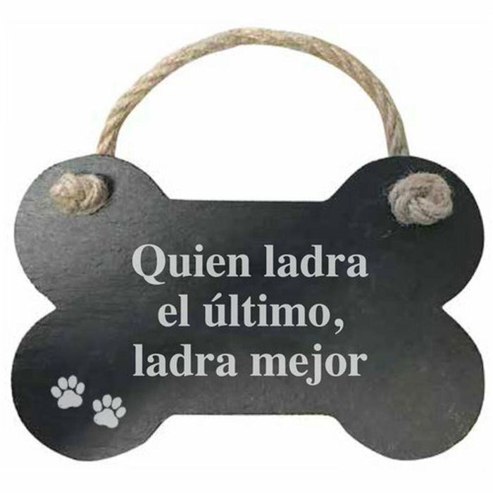 Decoración Colgante Magnet & Steel Quién ladra el último, ladra mejor Hueso Pizarra Cuerda 1 Decoración Colgante Magnet & Steel Quién ladra el último, ladra mejor Hueso Pizarra Cuerda 1