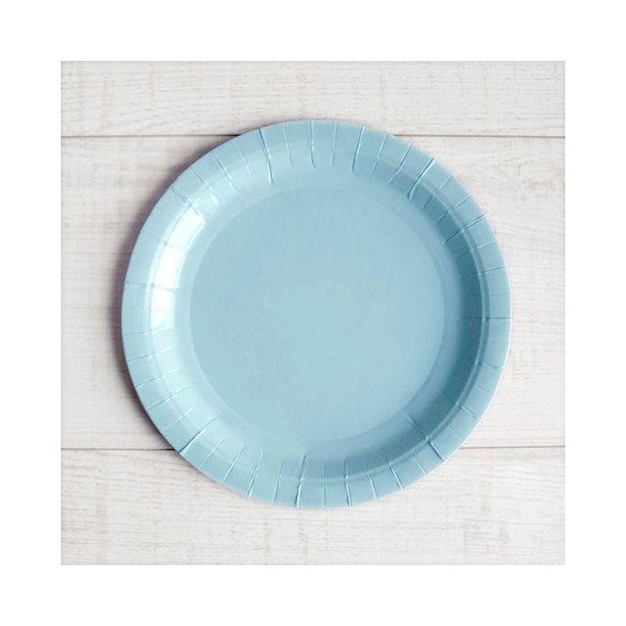 Set de 10 platos de cartón azul Baby Soja 20 cm Algon (36 Cajas) 4 Set de 10 platos de cartón azul Baby Soja 20 cm Algon (36 Cajas) 4