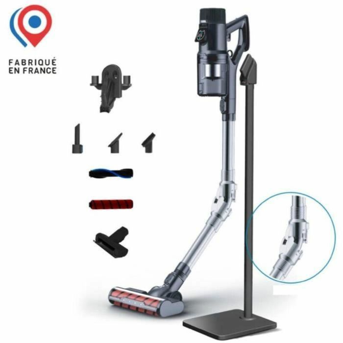 Eziclean EZI1701132329138 Aspiradora Escoba Sin Cable Cycloboost FR15 Animal 450W, 80min autonomía, 30kPa succión, Negra, Fabricada en Francia 0 Eziclean EZI1701132329138 Aspiradora Escoba Sin Cable Cycloboost FR15 Animal 450W, 80min autonomía, 30kPa succión, Negra, Fabricada en Francia 0