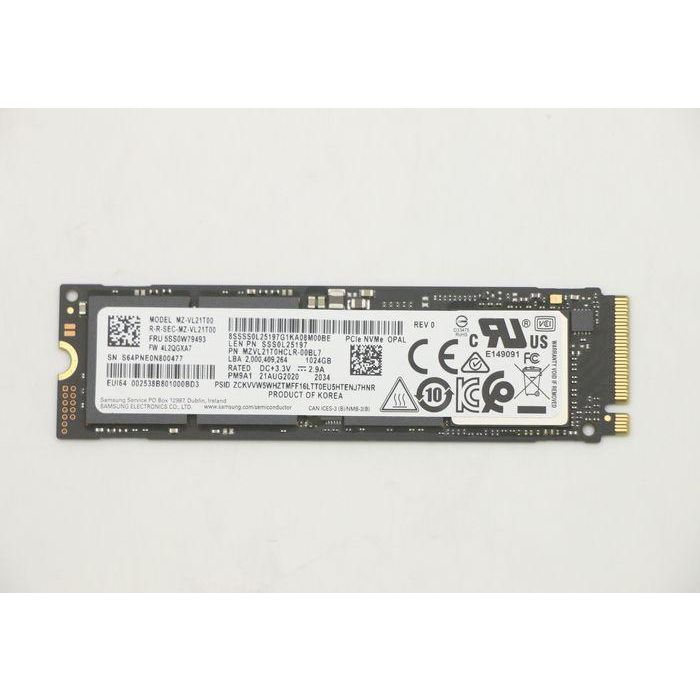 Lenovo Solid State Drive M.2 2280 SSD 1TB PCIe Gen4 NVMe Alta Velocidad Rendimiento con Seguridad OPAL 2.0 para Portátiles ThinkPad