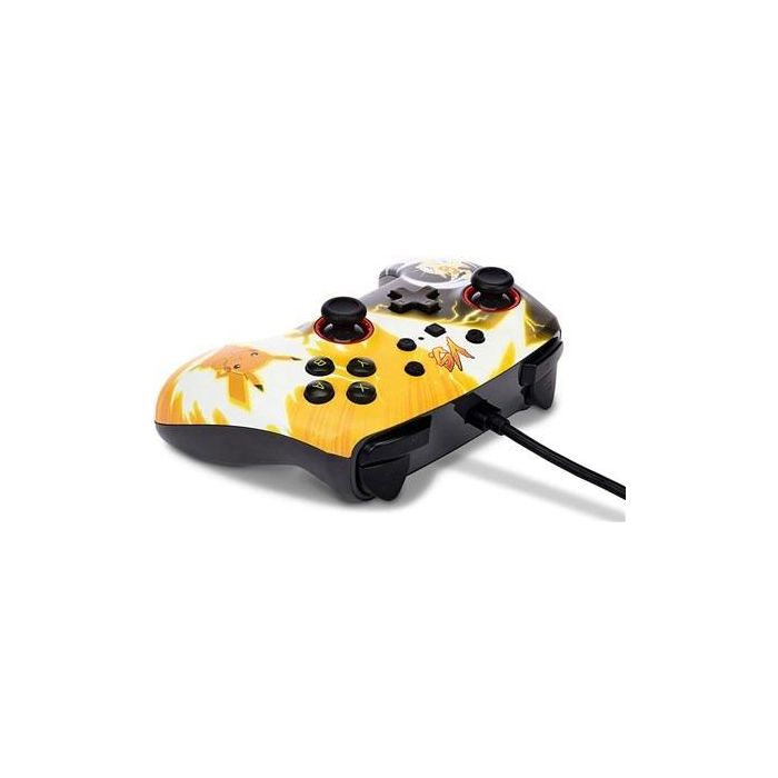 Power A Mando con Cable NSGP0039-02 para Nintendo Switch Pikachu vs. Meowth, Control con Cable Mejorado con Botones Asignables y Cable de 3m 3