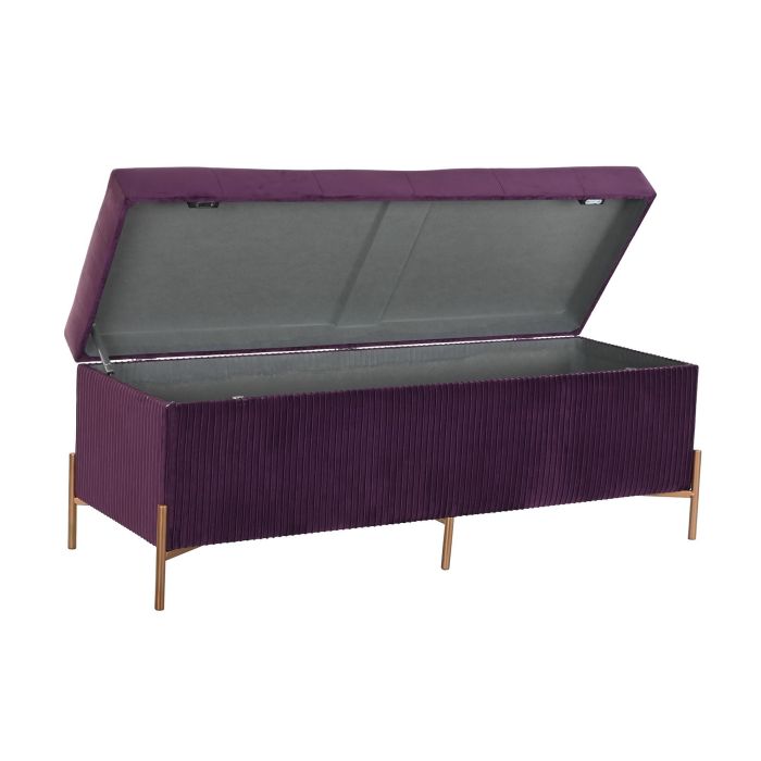 Descalzadora Glam DKD Home Decor Purpura Dorado 43 x 46 x 115 cm 2