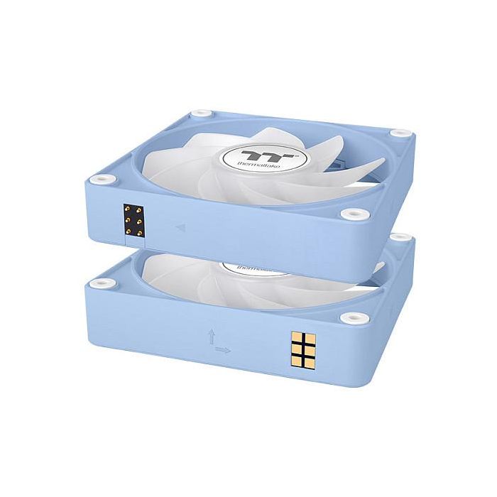 Thermaltake CT140 EX Reverse ARGB Sync 140mm - Ventilador para PC Hidráulico, Pack de 3, Azul Hortensia, PWM, Flujo de Aire 94.95 CFM Thermaltake CT140 EX Reverse ARGB Sync 140mm - Ventilador para PC Hidráulico, Pack de 3, Azul Hortensia, PWM, Flujo de Aire 94.95 CFM