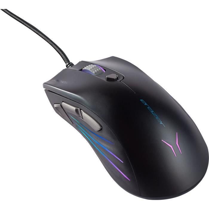 Ratón para juegos con cable - ERAZER - MD 88505 - 5000 DPI - Extremadamente preciso y sensible - Negro Ratón para juegos con cable - ERAZER - MD 88505 - 5000 DPI - Extremadamente preciso y sensible - Negro