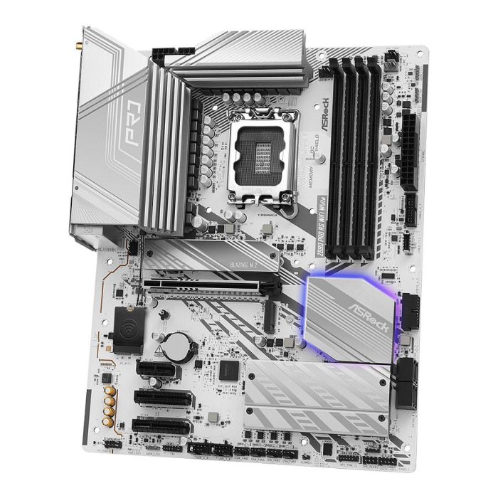 ASRock Placa Base Z890 Pro RS WiFi White ATX Intel Z890 LGA 1851 DDR5 Wi-Fi 6E Bluetooth 5.3 4