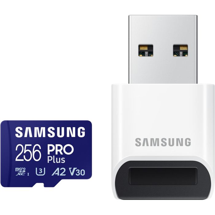 CARD 256GB Samsung PRO Plus microSDXC 180MB/s + USB-Kartenleser 5