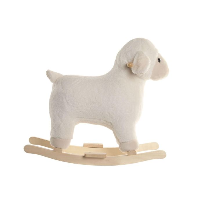 DKD Home Decor Mecedora Infantil de Oveja, Poliéster y Madera, Blanco/Natural, 33 x 50 x 64 cm 7 DKD Home Decor Mecedora Infantil de Oveja, Poliéster y Madera, Blanco/Natural, 33 x 50 x 64 cm 7