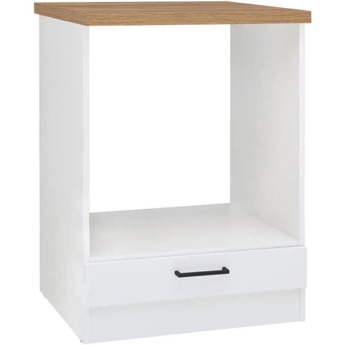 Junona Low Muebles Four 60 cm Plan de trabajo Blanco brillante