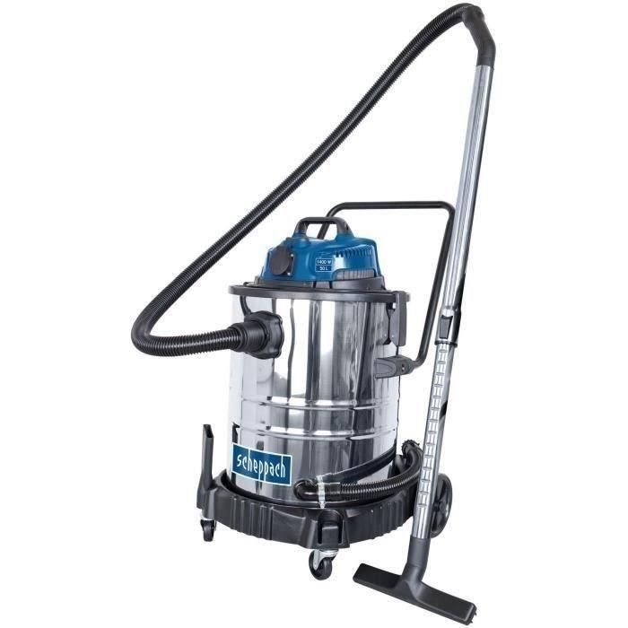 SCHEPPACH 50L 1400W aspirador en seco y húmedo con enchufe síncrono 200W + cepillo combinado, boquilla para rincones, filtro de espuma, SCHEPPACH 50L 1400W aspirador en seco y húmedo con enchufe síncrono 200W + cepillo combinado, boquilla para rincones, filtro de espuma,