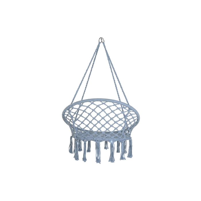 DKD Home Decor Silla Colgante Azul Celeste para Terraza y Jardín, Algodón y Acero, 100kg, 80x63x128 cm 5 DKD Home Decor Silla Colgante Azul Celeste para Terraza y Jardín, Algodón y Acero, 100kg, 80x63x128 cm 5
