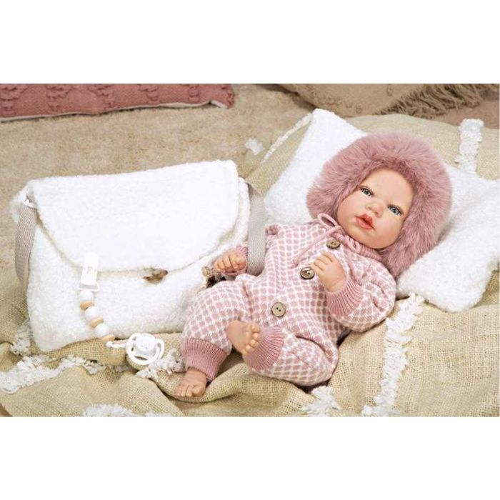 Muñeca reborn manuela con bolso y cojin 40 cm cuerpo blando 1 Muñeca reborn manuela con bolso y cojin 40 cm cuerpo blando 1
