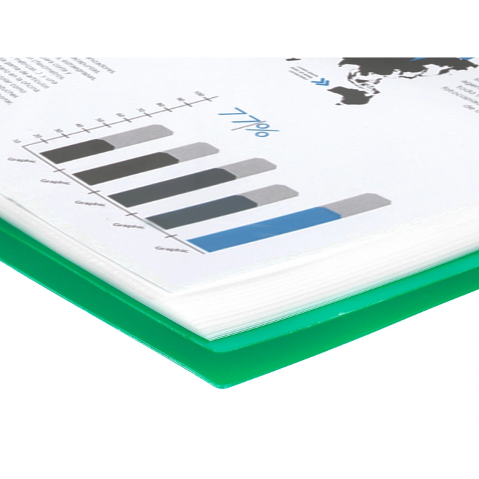 Liderpapel Carpeta Escaparate con Espiral 40 Fundas Polipropileno DIN A4 Verde 6