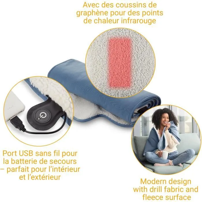 Medisana Manta Térmica Exterior Inalámbrica OL 850 - 10 W - Azul 3