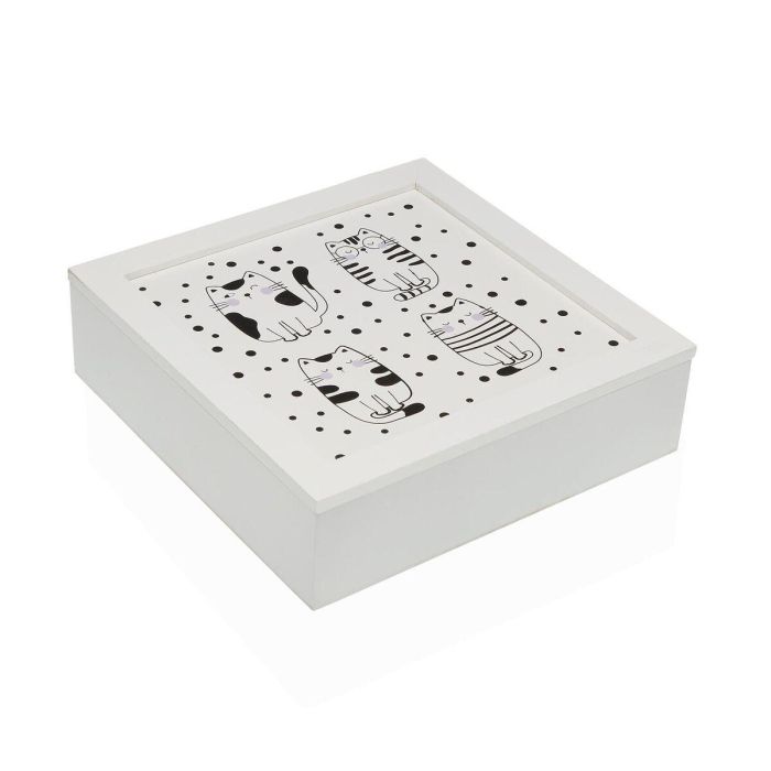 Caja-Joyero Versa GATTO Madera MDF 24 x 7 x 24 cm