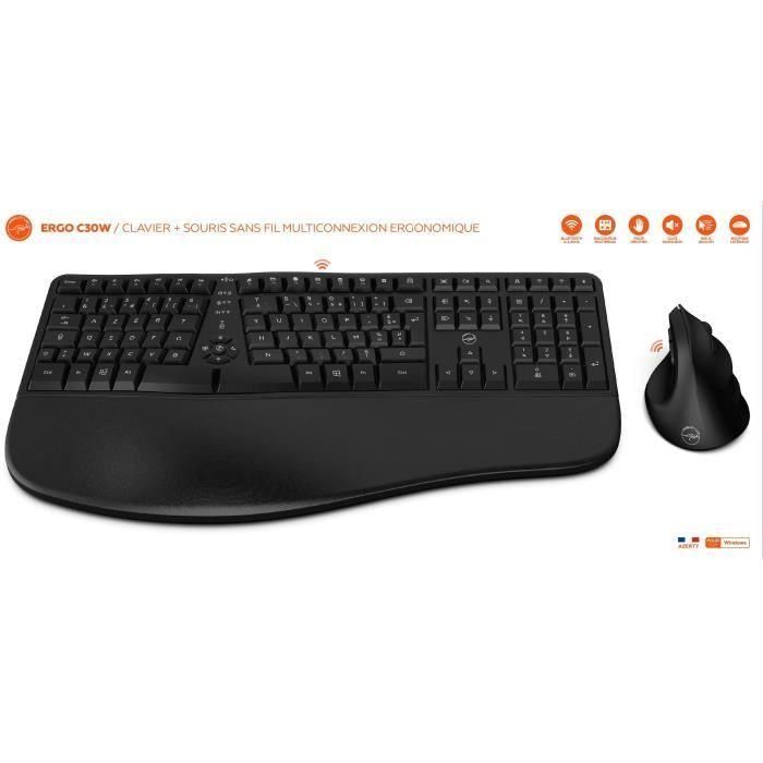 Mobility Lab C30W Conjunto de Teclado y Ratón Inalámbricos Ergonómicos Negro para Escritorio y Oficina 0 Mobility Lab C30W Conjunto de Teclado y Ratón Inalámbricos Ergonómicos Negro para Escritorio y Oficina 0
