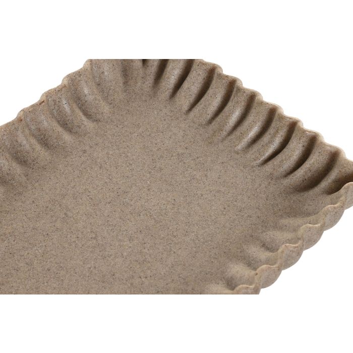 Bandeja Scandi DKD Home Decor Beige 18 x 3 x 28 cm (4 Unidades) 1