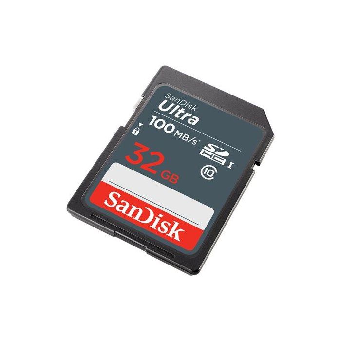 Sandisk Tarjeta de Memoria Secure Digital SDHC Ultra 32GB UHS-I U1 Clase 10 90MB/s Resistente a Golpes y Agua 1