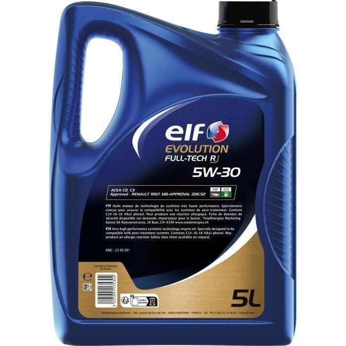 Aceite de motor - ELF - Evolution FULL-TECH R 5W-30 - 5L 1 Aceite de motor - ELF - Evolution FULL-TECH R 5W-30 - 5L 1