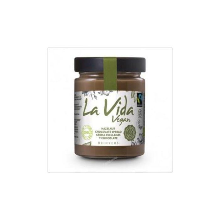 LA VIDA VEGAN Crema de Chocolate y Avellanas Bio Vegan 270g - Para Untar y Postres